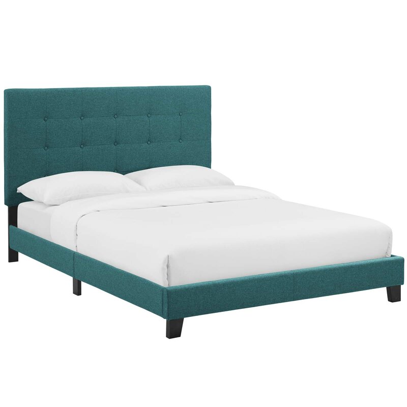 Chadwick tufted button upholstered shop platform bed